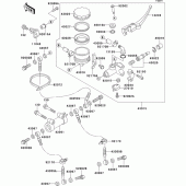 Схема узла: Передний тормозной цилиндр для Kawasaki ZX750 ZXR750