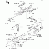 Схема узла: Frame fittings(rear) для Kawasaki ZX600 Ninja ZX-6RR