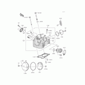 Схема вузла: Головка циліндра для Kawasaki KLX125 D-Tracker