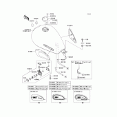 Схема вузла: Паливний бак для Kawasaki EJ650 W650