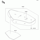 Схема узла: Сиденье для Kawasaki EJ650 W650