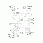 Схема узла: Информационные наклейки для Kawasaki ZX600 Ninja ZX-6RR