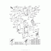Схема узла: Радиатор для Kawasaki KL650 KLR650
