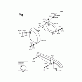 Схема вузла: Бічна кришка\захист ланцюга для Kawasaki BJ250