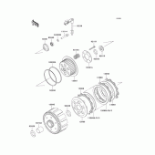 Схема вузла: Зчеплення для Kawasaki KL250 KL250 Super Sherpa