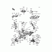 Схема вузла: Кріплення для Kawasaki KLE650 Versys 650