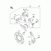 Схема вузла: Заднє гальмо (ZR400-G8) для Kawasaki ZR400 Zephyr X