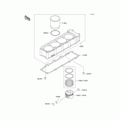 Схема узла: Цилиндр & Поршень для Kawasaki ZX750 Ninja ZX-7