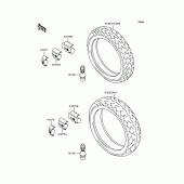 Схема вузла: Колеса (Шини) для Kawasaki ZR400 ZRX-II