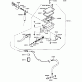 Схема вузла: Головний циліндр зчеплення для Kawasaki ZX1100 Ninja ZX-11