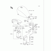 Схема вузла: Fuel evaporative system (Ca) для Kawasaki VN750 Vulcan 750