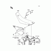 Схема узла: Сиденье для Kawasaki KLX250 KLX250
