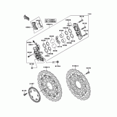 Схема узла: Передний тормоз для Kawasaki ZX1000 Ninja ZX-10R