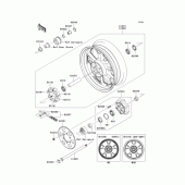 Схема вузла: Заднє колесо & Привідний ланцюг для Kawasaki ZR1200 ZRX1200 DAEG