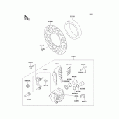 Схема узла: Передний тормоз для Kawasaki KL650 KLR650