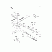 Схема вузла: Задній важіль (Маятник) для Kawasaki KMX125
