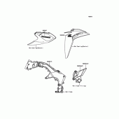 Схема вузла: Decals(Green)(Gray)(Black) для Kawasaki ZR1000 Z1000