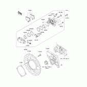 Схема узла: Задний тормоз для Kawasaki ZX1400 Ninja ZX-14