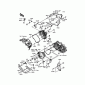 Схема вузла: Кришка двигуна для Kawasaki KLE250 Versys-X 250 ABS