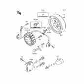 Схема вузла: Генератор для Kawasaki KLX250 KLX250SR