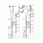 Схема вузла: Вилка передньої осі для Kawasaki KLX250 D-Tracker