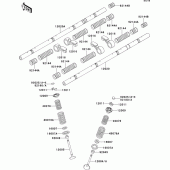 Схема вузла: Клапан(и)(1/2) для Kawasaki ZX1100 ZZ-R1100