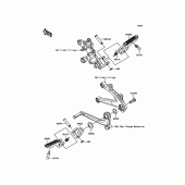 Схема узла: Подножки для Kawasaki ZX1000 Ninja H2