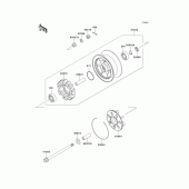 Схема вузла: Заднє колесо & Привідний ланцюг для Kawasaki VN1500 Vulcan 1500 Classic FI