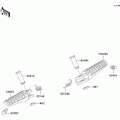 Схема узла: Подножки для Kawasaki ZX750 Ninja ZX-7RR