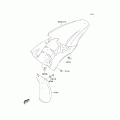 Схема вузла: Заднє крило для Kawasaki KLX125 KLX125L