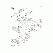 Схема вузла: Задній важіль (Маятник) для Kawasaki KLX300R