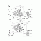 Схема узла: Картер двигателя для Kawasaki ZX600 Ninja ZX-6R