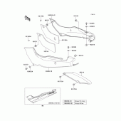 Схема вузла: Side covers/chain cover(1/2) для Kawasaki EX500 EX500