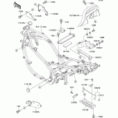 Схема вузла: Кронштейн Kawasaki EX500 EX500