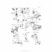 Схема вузла: Ignition Switch/locks/reflectors для Kawasaki ZX1400 Ninja ZX-14R ABS SE