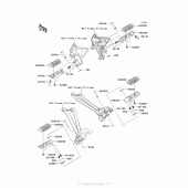 Схема узла: Подножки для Kawasaki ZX1000 Ninja 1000
