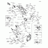 Схема вузла: Cowling Lowers(Ehf/ehfa) для Kawasaki ZX636 Ninja ZX-6R KRT Edition