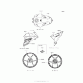 Схема вузла: Decals (Green)(Aef) для Kawasaki ZR800 Z800