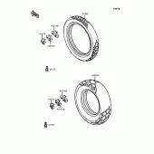 Схема вузла: Колеса для Kawasaki EN400 Vulcan 400