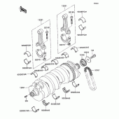 Схема вузла: Колінчастий вал для Kawasaki ZX1100 Ninja ZX-11