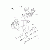 Схема вузла: Троси для Kawasaki KLX140 KLX140L