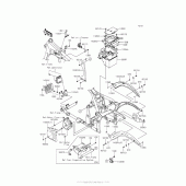 Схема вузла: Кріплення двигуна для Kawasaki VN900 Vulcan 900 Custom