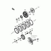 Схема узла: Сцепление для Kawasaki EX300 Ninja 300 ABS