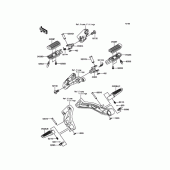 Схема узла: Подножки для Kawasaki ZR1200 ZRX1200 DAEG