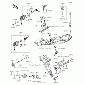 Схема вузла: Ignition Switch/locks/reflectors для Kawasaki ZX636 Ninja ZX-6R KRT Edition