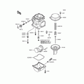 Схема вузла: Комплектуючі карбюратора для Kawasaki ZR400 Zephyr