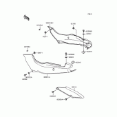 Схема вузла: Задні бічні обтічники & Захист ланцюга для Kawasaki EX400 EX-4
