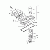 Схема вузла: Циліндр & Поршень для Kawasaki ZR250 Balius-II