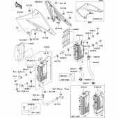 Схема вузла: Радіатор для Kawasaki KX250/KX252 KX250F