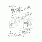 Схема узла: Масляный насос & Масляный фильтр для Kawasaki ZG1200 Voyager XII